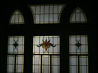 puerta con vitrales motivo  floral.-
cod:151